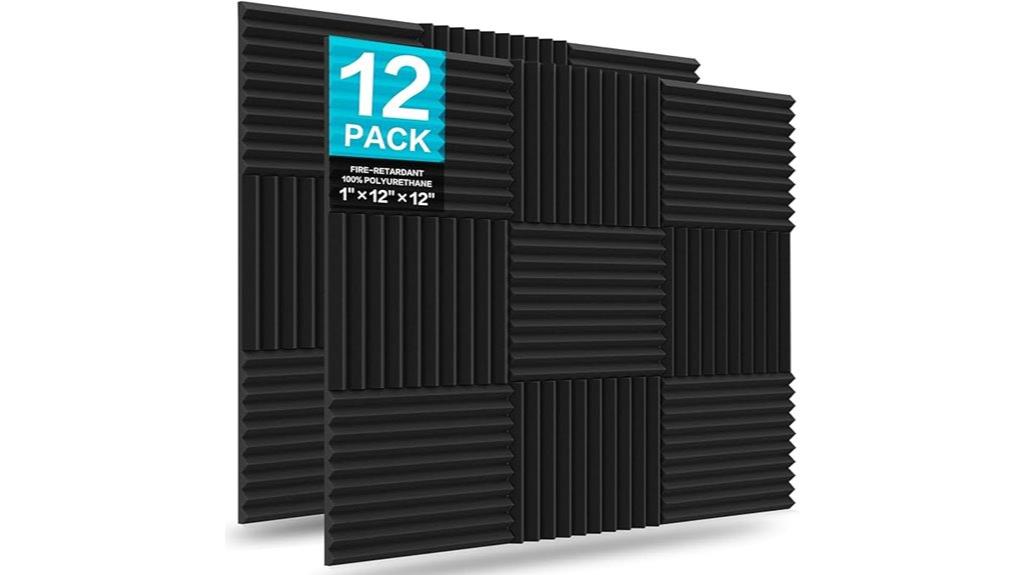 12 pack acoustic foam panels