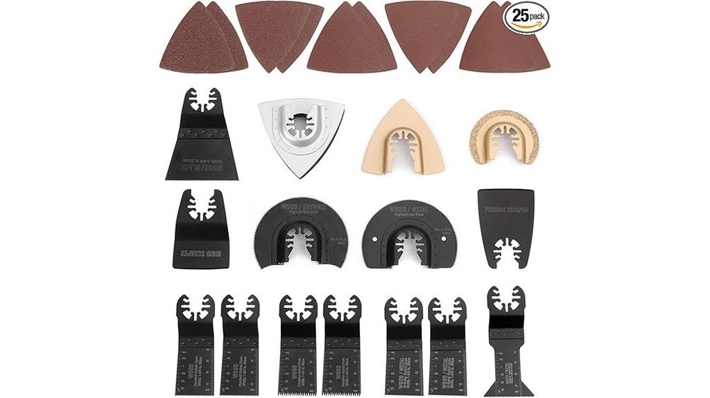 25 piece multitool accessory set