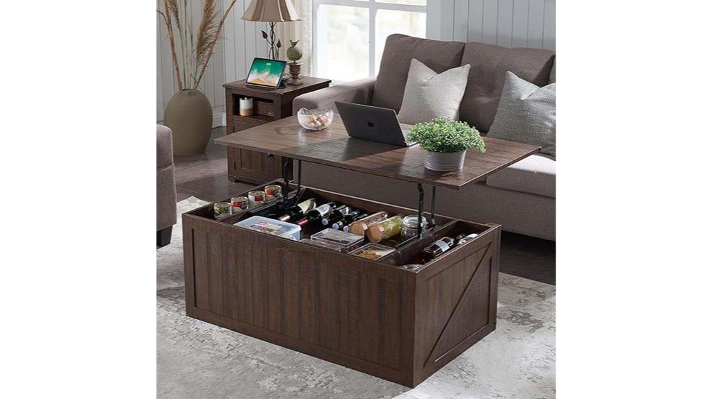 48 inch barn door coffee table