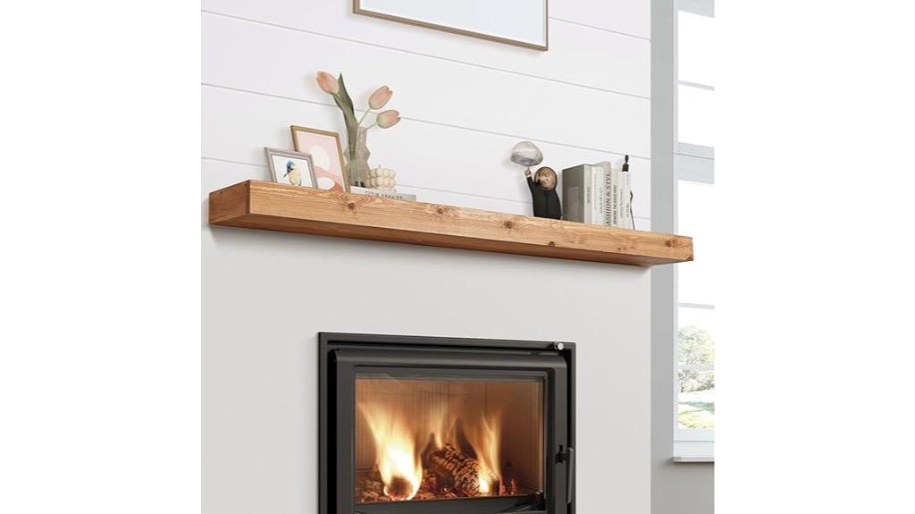 60 inch solid wood shelf