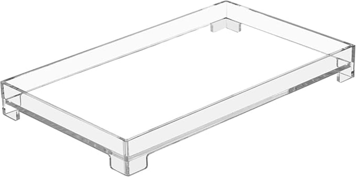 acrylic rectangular bathroom organizer