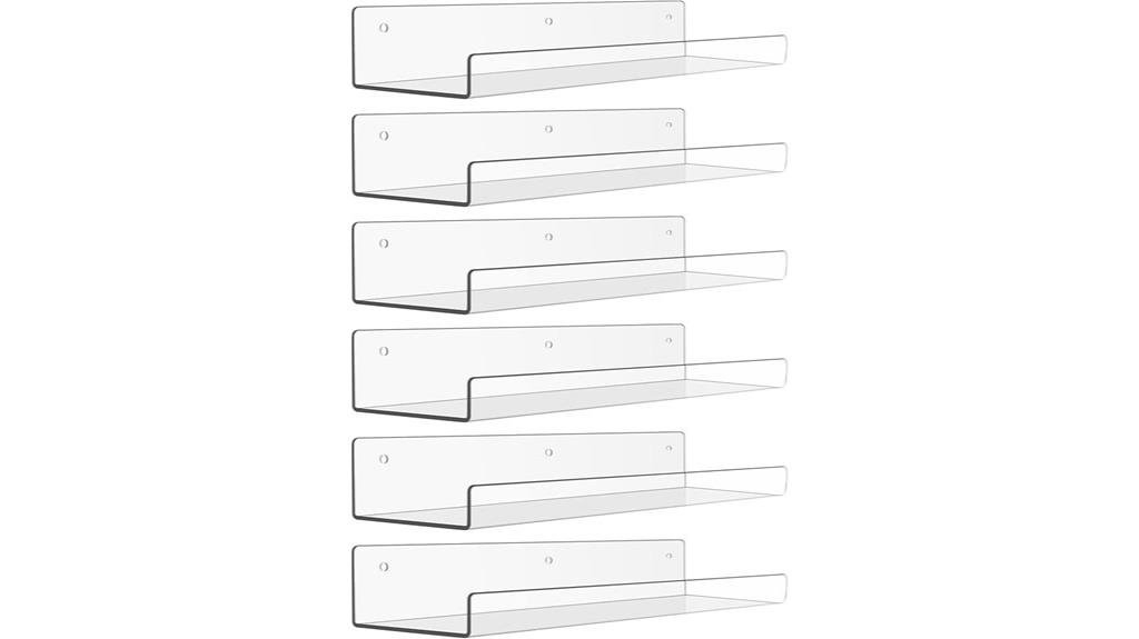 acrylic wall shelf set