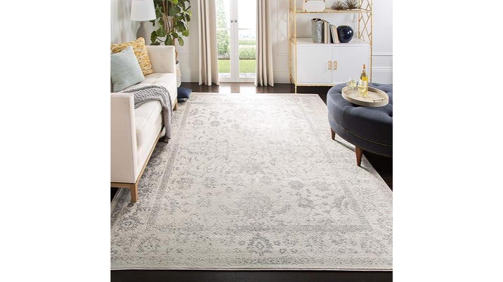 adirondack ivory silver rug