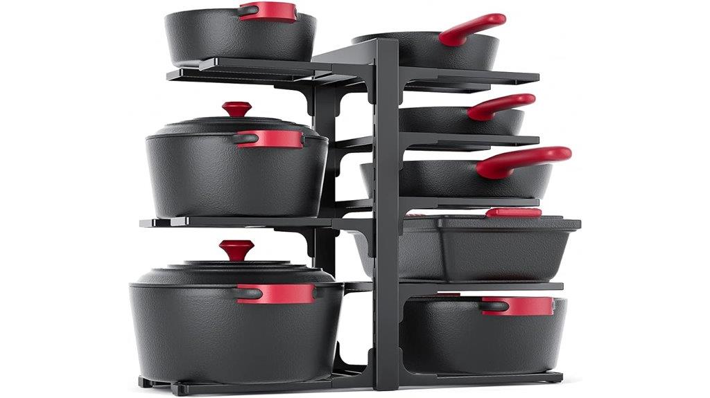 adjustable 8 tier pan rack