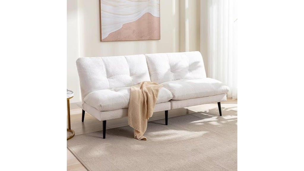 adjustable backrest convertible sofa