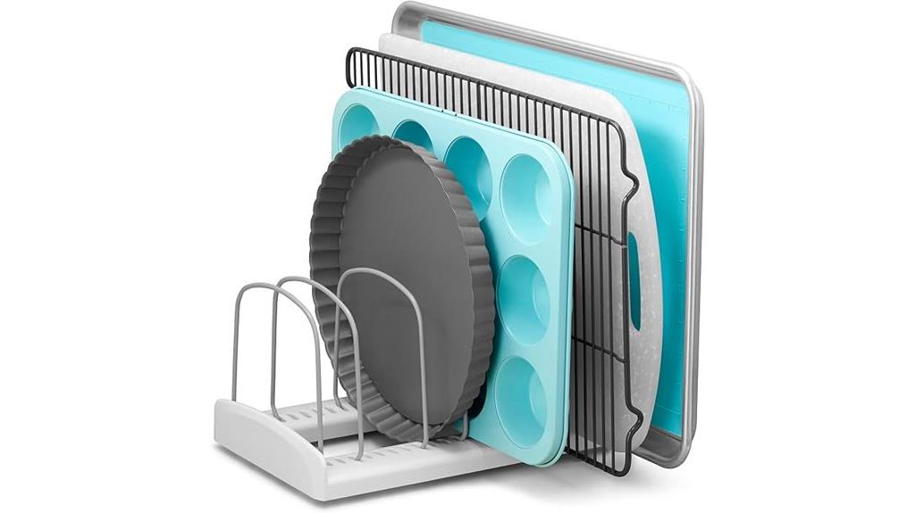 adjustable bakeware storage rack