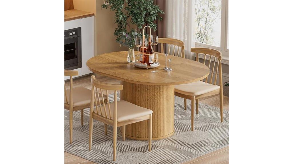 adjustable circular four seat dining