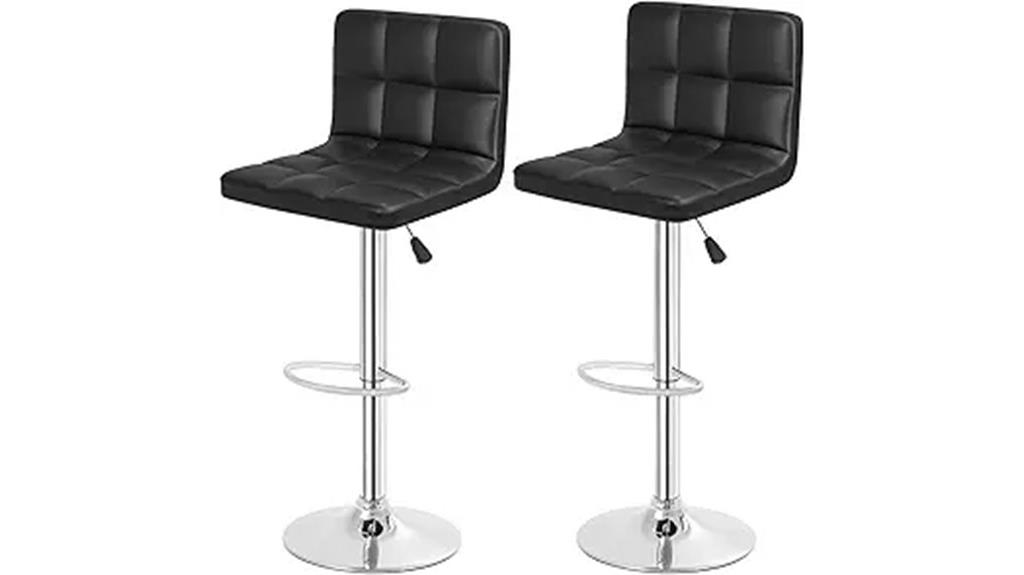 adjustable leather bar stools