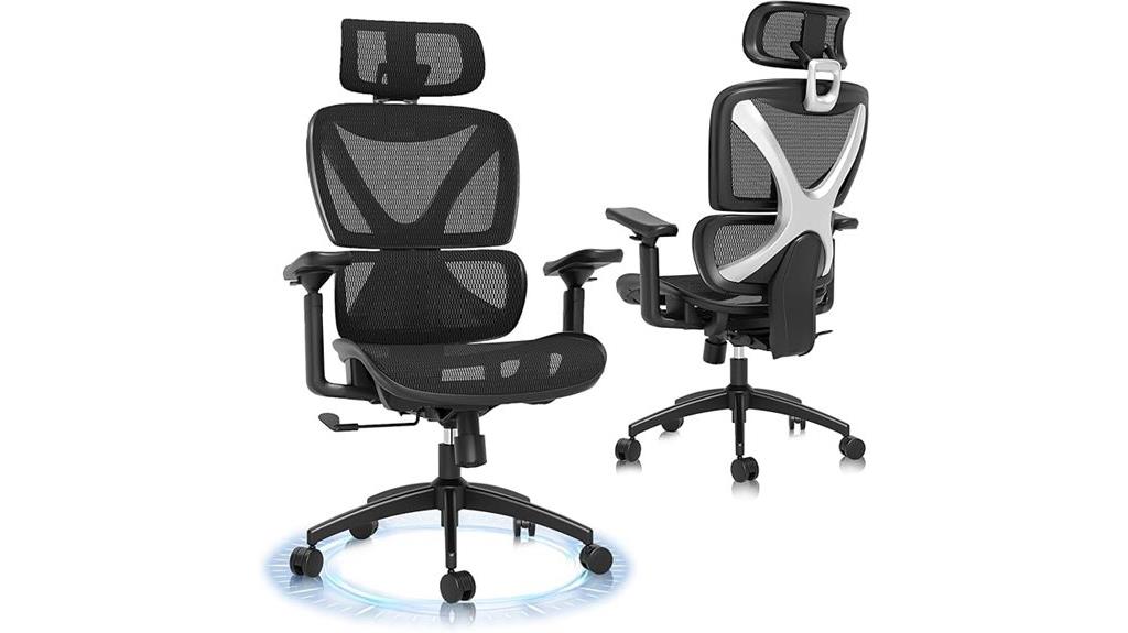 adjustable lumbar office chair