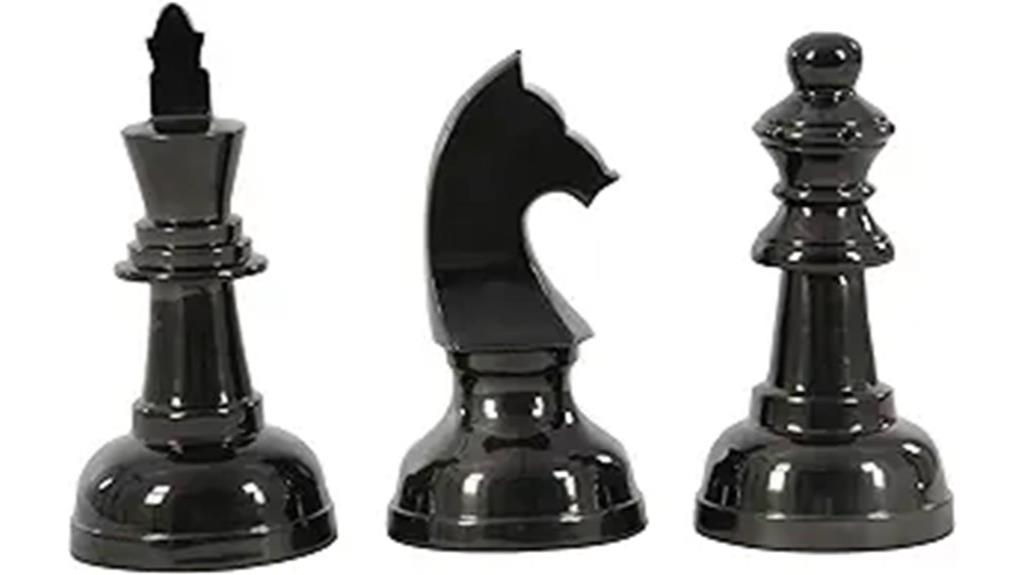 aluminum chess sculpture set