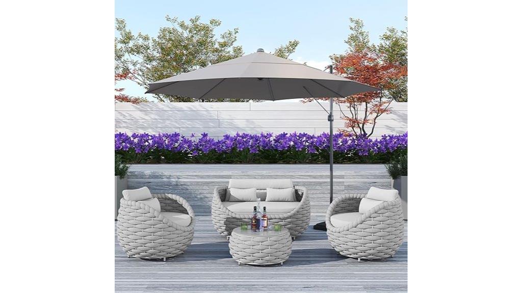 aluminum outdoor sofa set