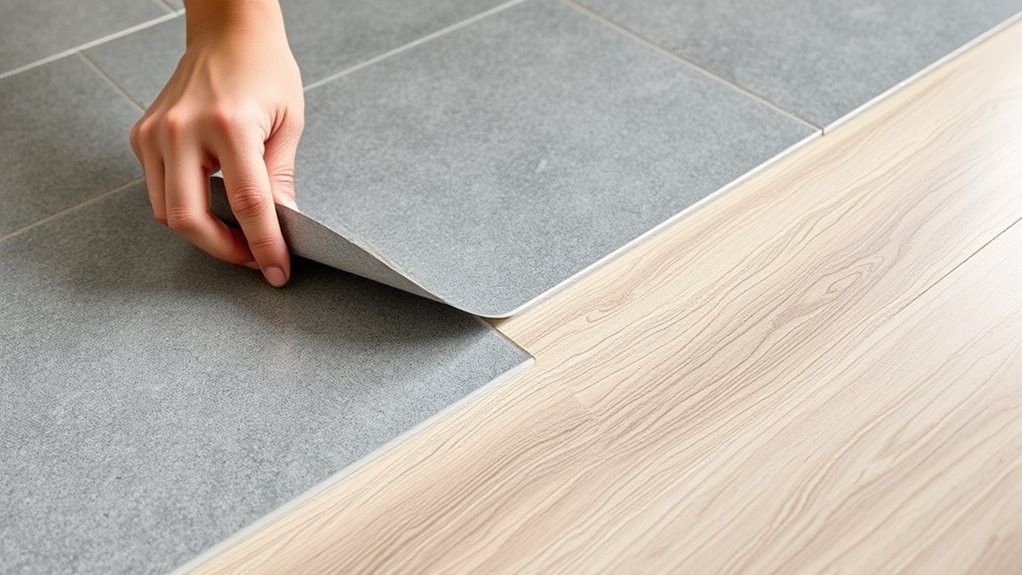 apply adhesive peel sticks carefully