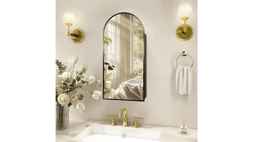 arched wall mount cabinet