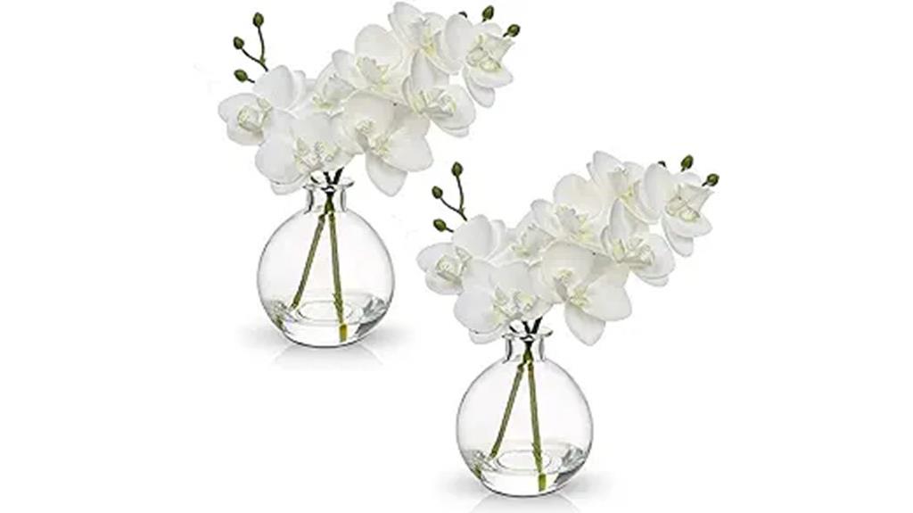 artificial orchid vase set