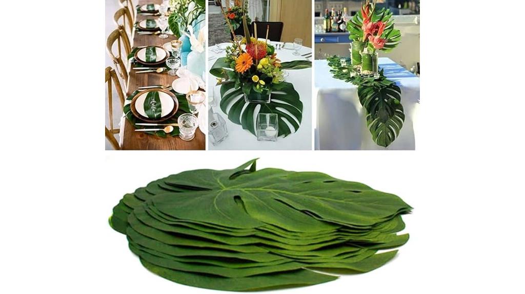 artificial tropical leaf decor