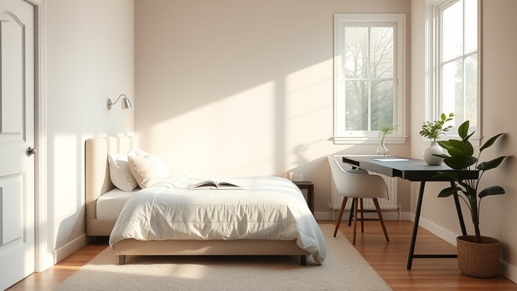 balance bed and desk placement