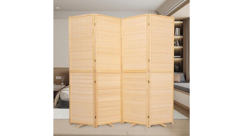 bamboo folding privacy screen