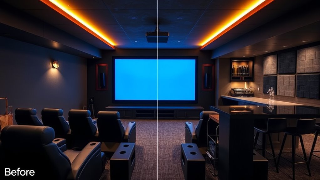basement home theater setup