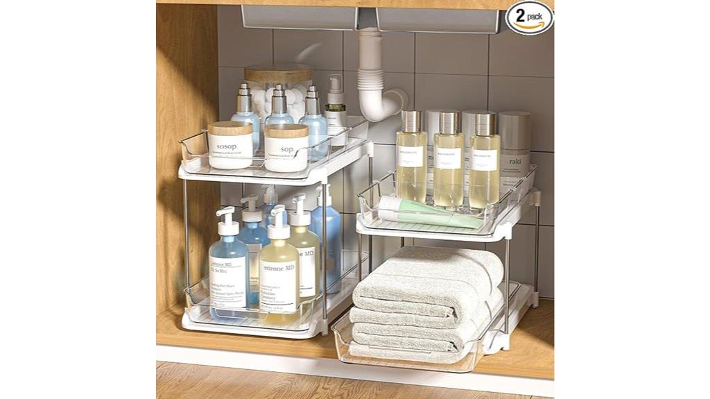 bathroom sink storage organizer