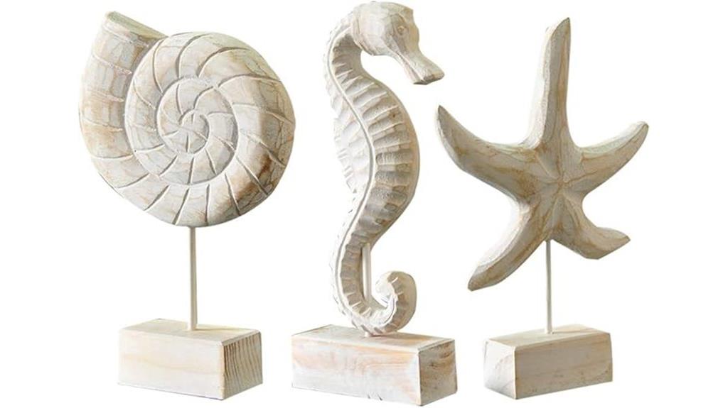 beach nautical wooden figurines