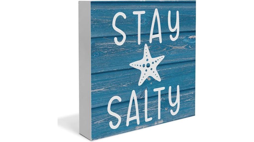 beach starfish wooden sign