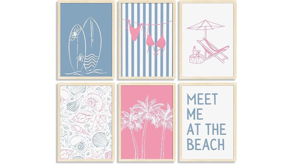 beach surfing wall decor