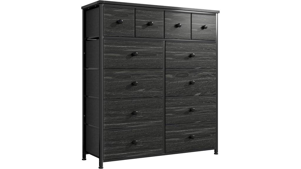 bedroom dresser with twelve drawers