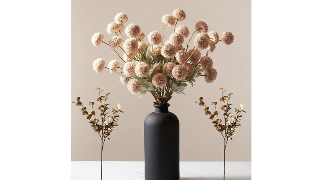 beige artificial flower bundle