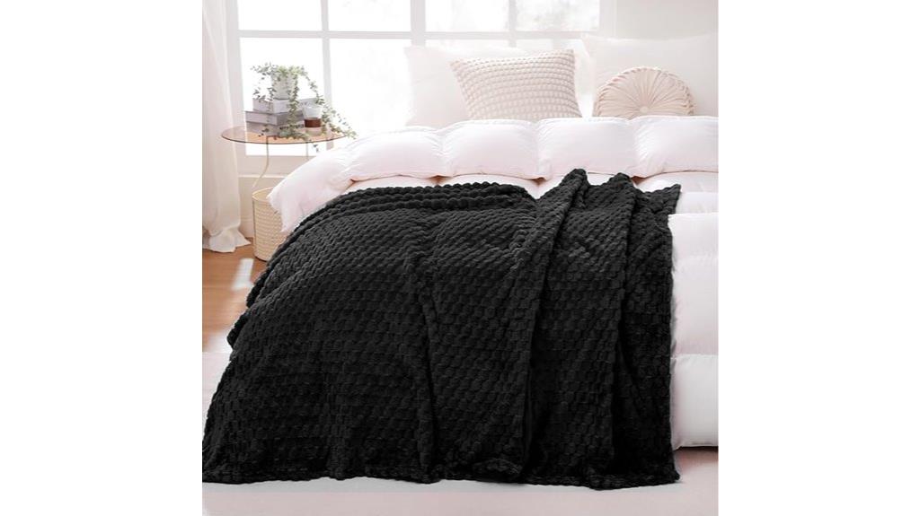 black 50x70 plush blanket