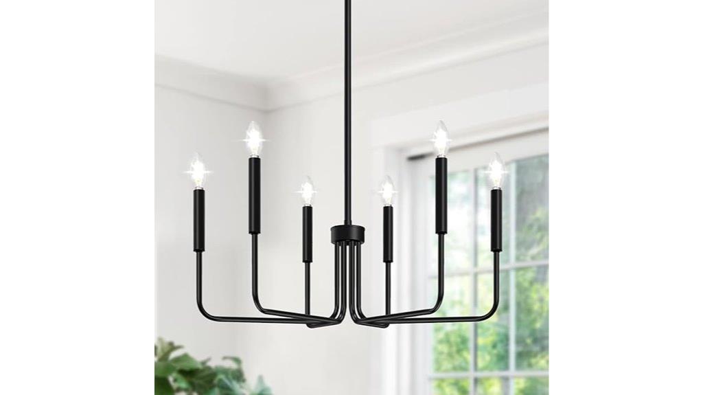 black farmhouse dining chandelier