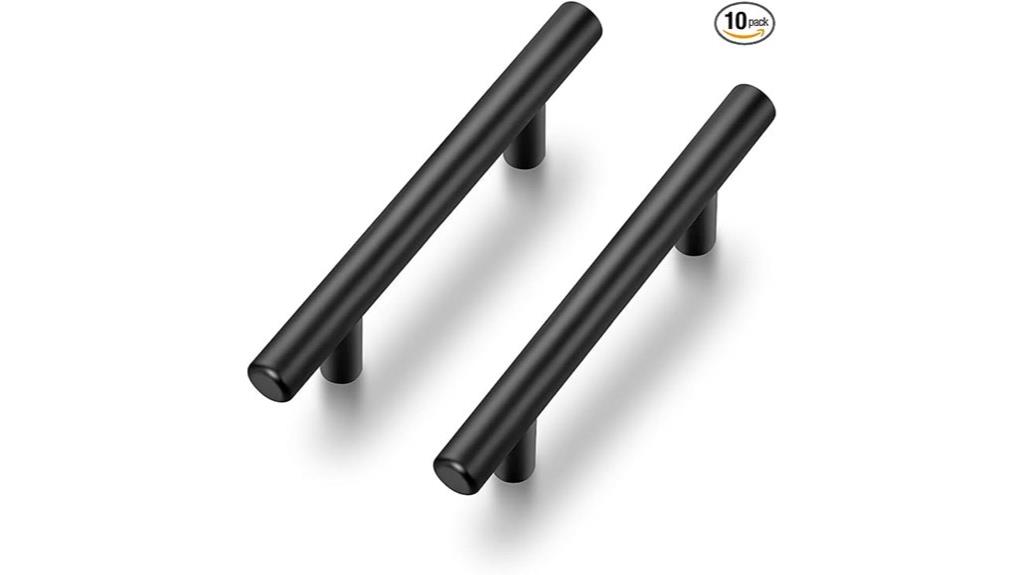 black matte cabinet pulls