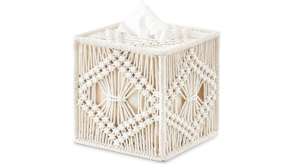boho macrame tissue cover