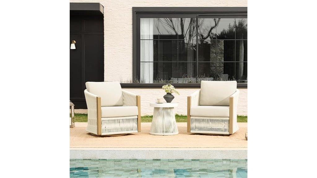 boho rattan bistro set