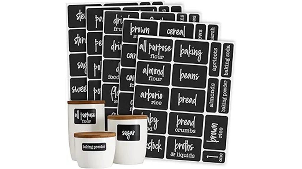 chalkboard pantry label set