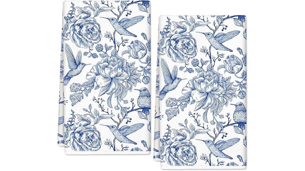 chinoiserie floral towel set