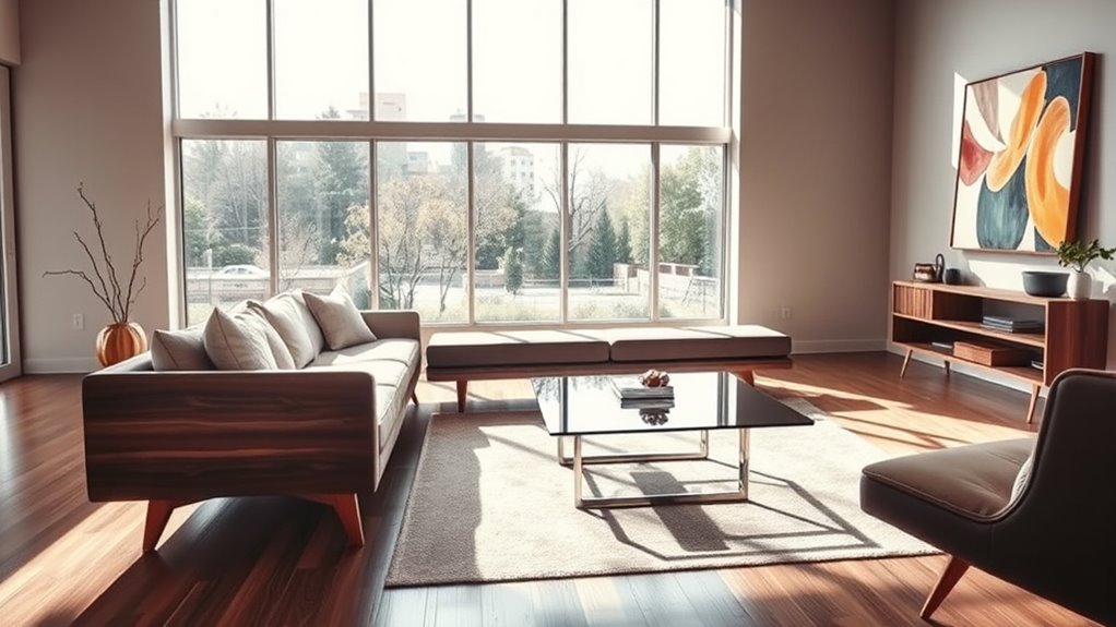 clean geometric natural materials