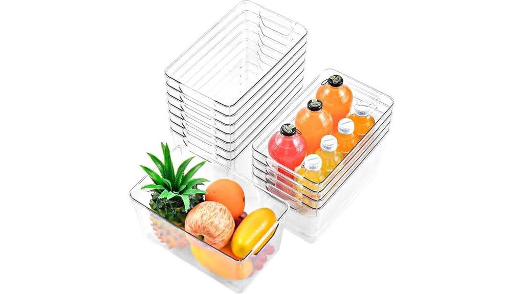 clear storage bins 12 pack