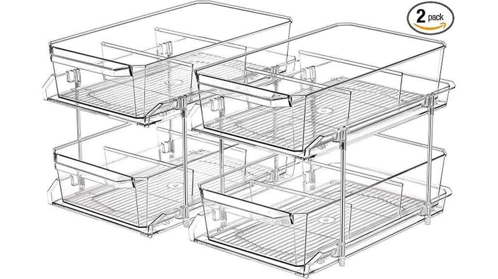 clear storage box set