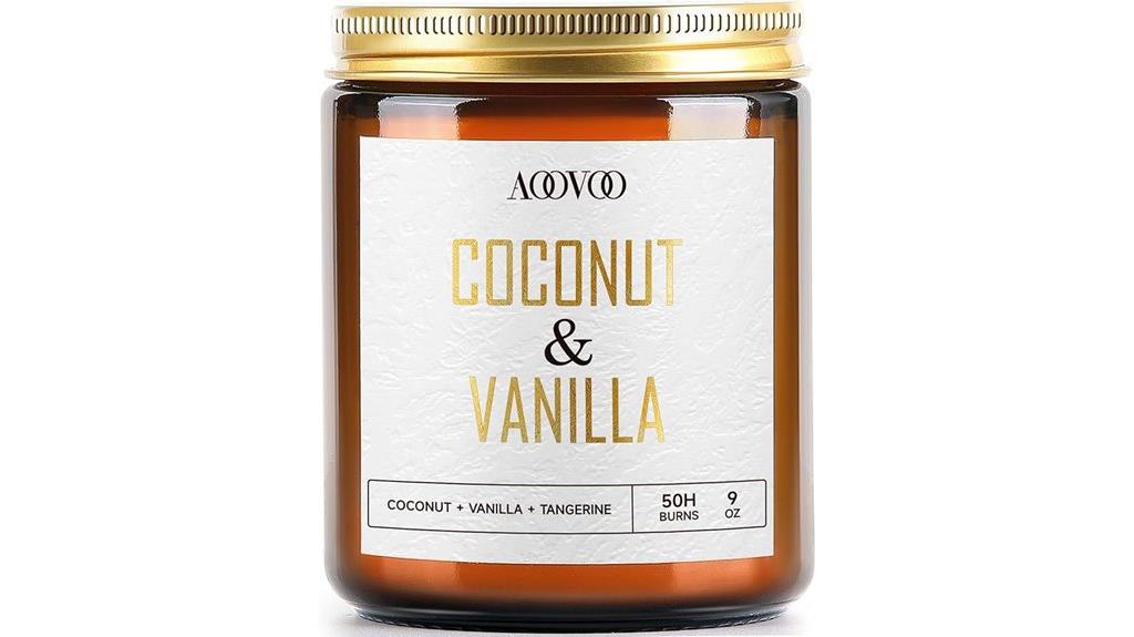 coconut vanilla scented candle