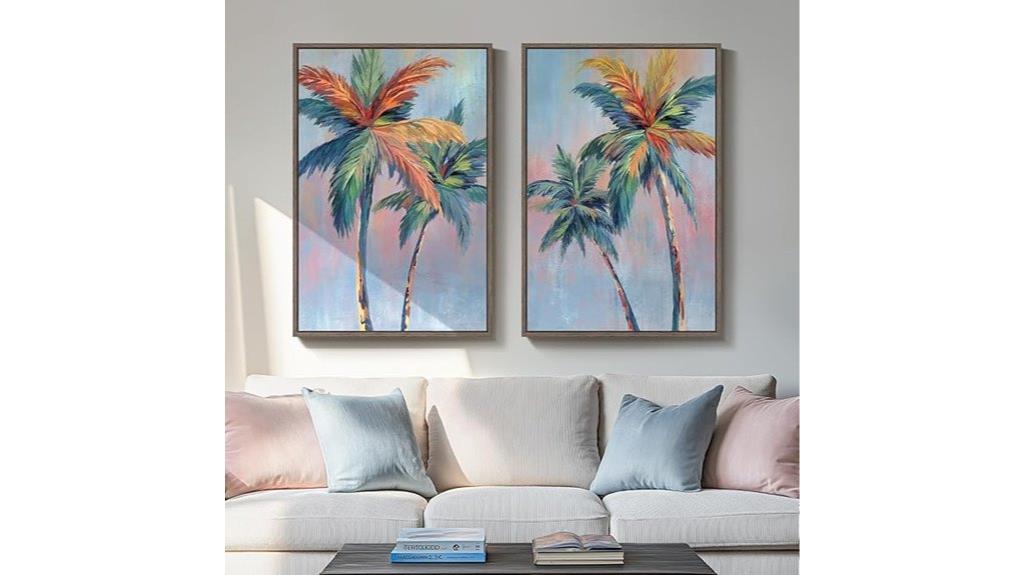 colorful coastal wall art