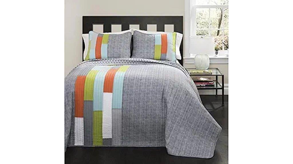 colorful striped bedding set