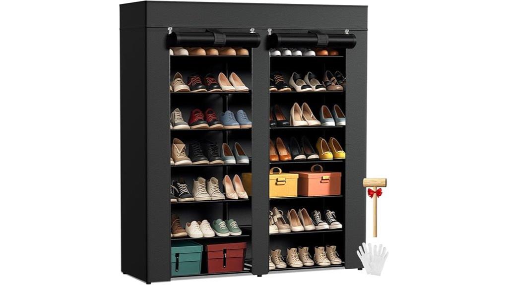 compact shoe storage cabinet