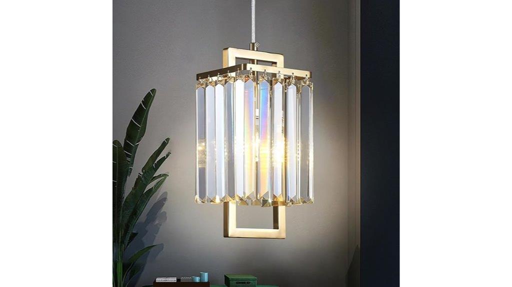 contemporary crystal pendant light