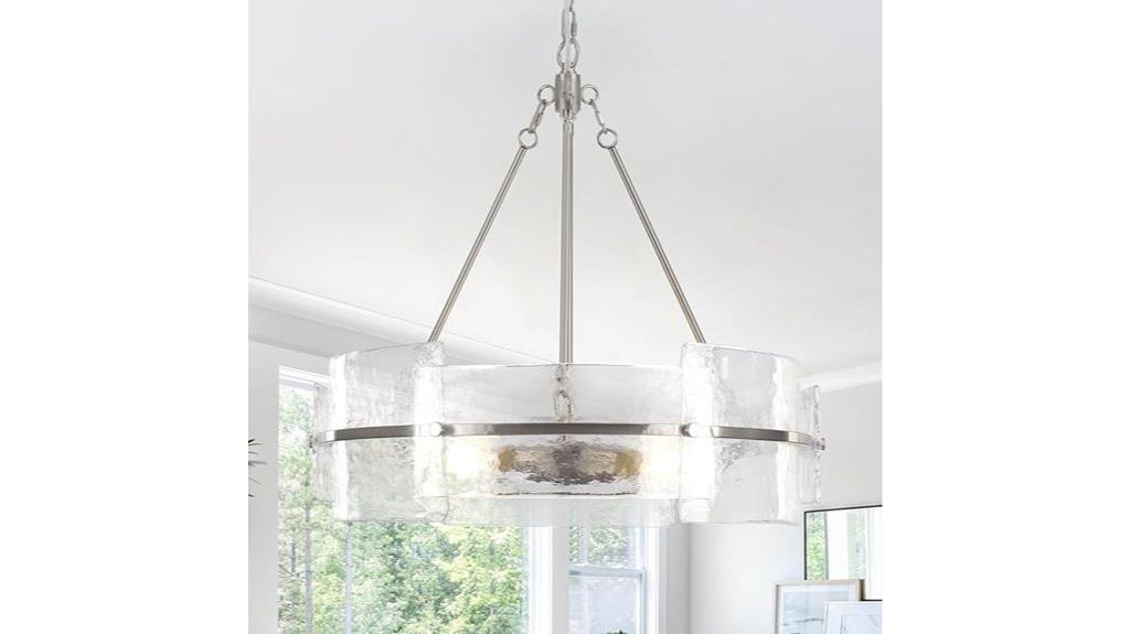 contemporary nickel drum light