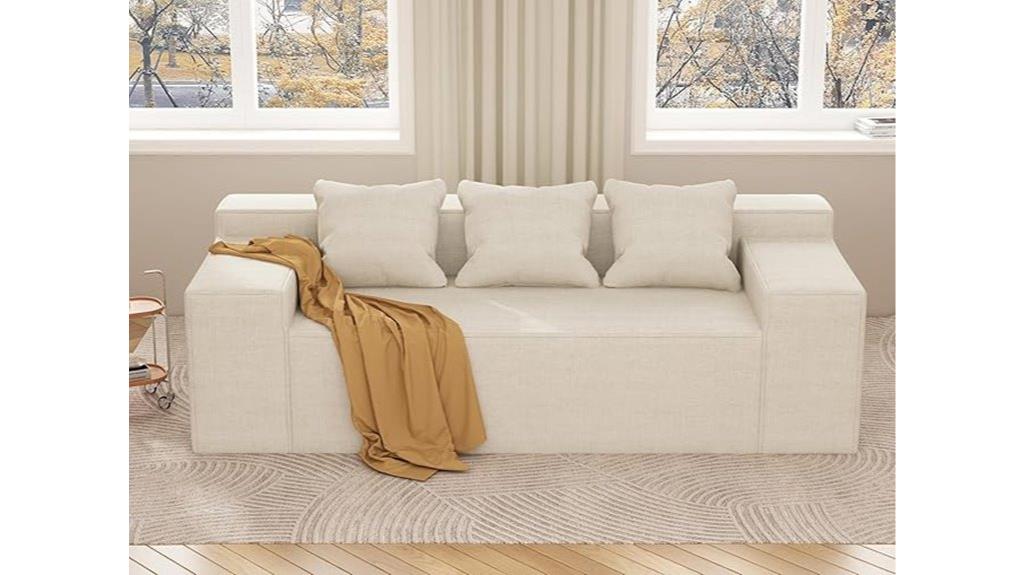 contemporary three seat sofa