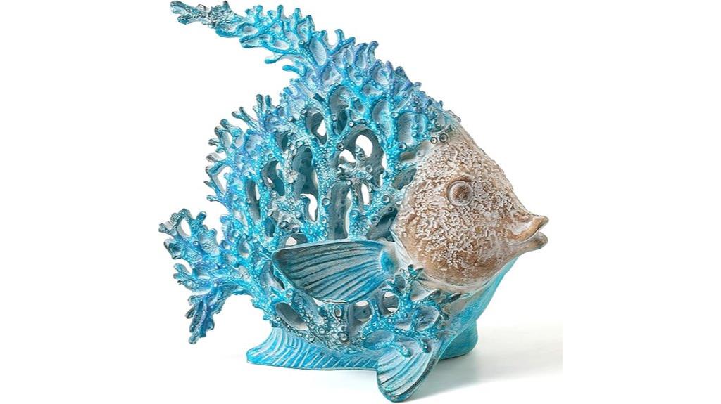 coral reef angelfish sculpture
