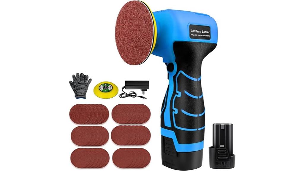 cordless sander with sandpapers