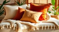 cozy boho pillows throws