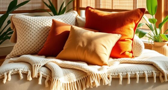 cozy boho pillows throws