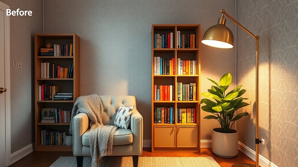 cozy corner with personal touches